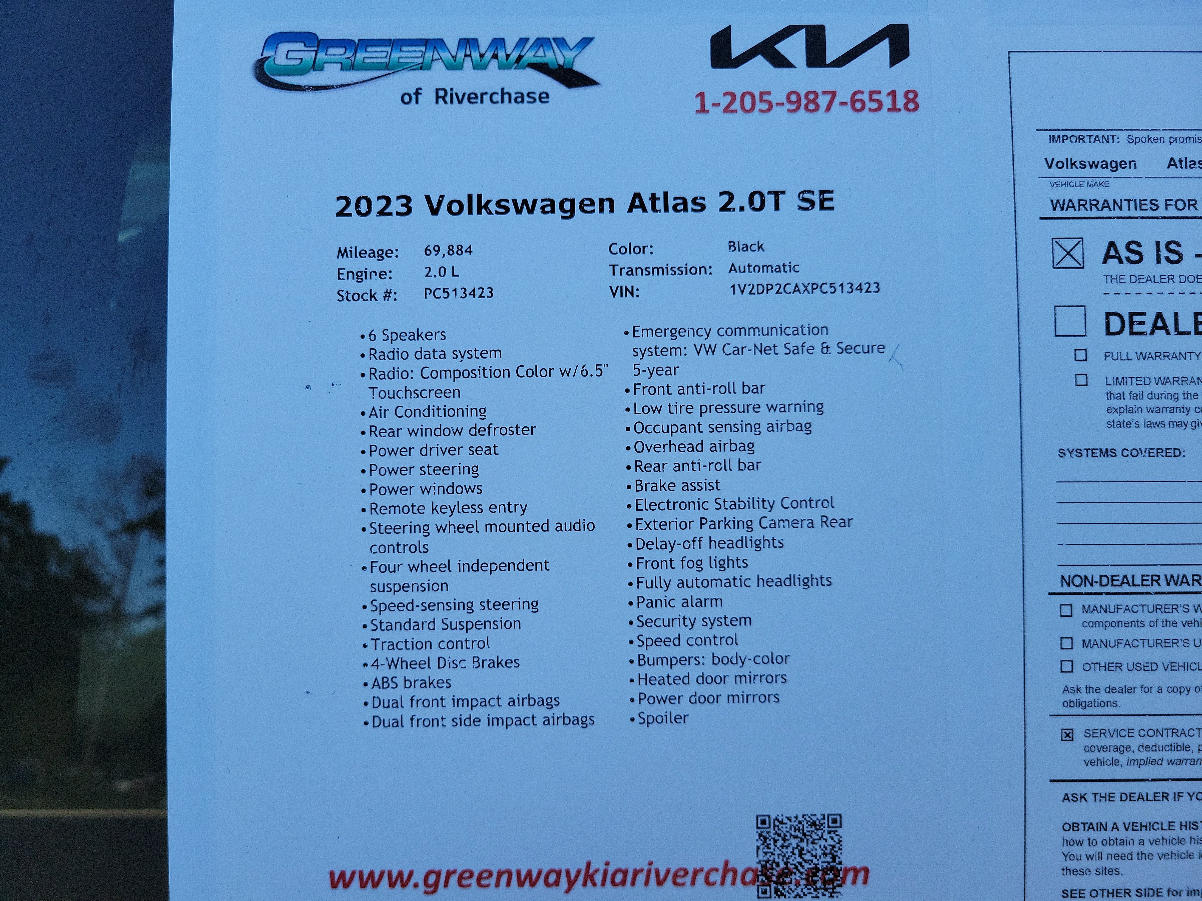 2023 Volkswagen Atlas 2.0T SE