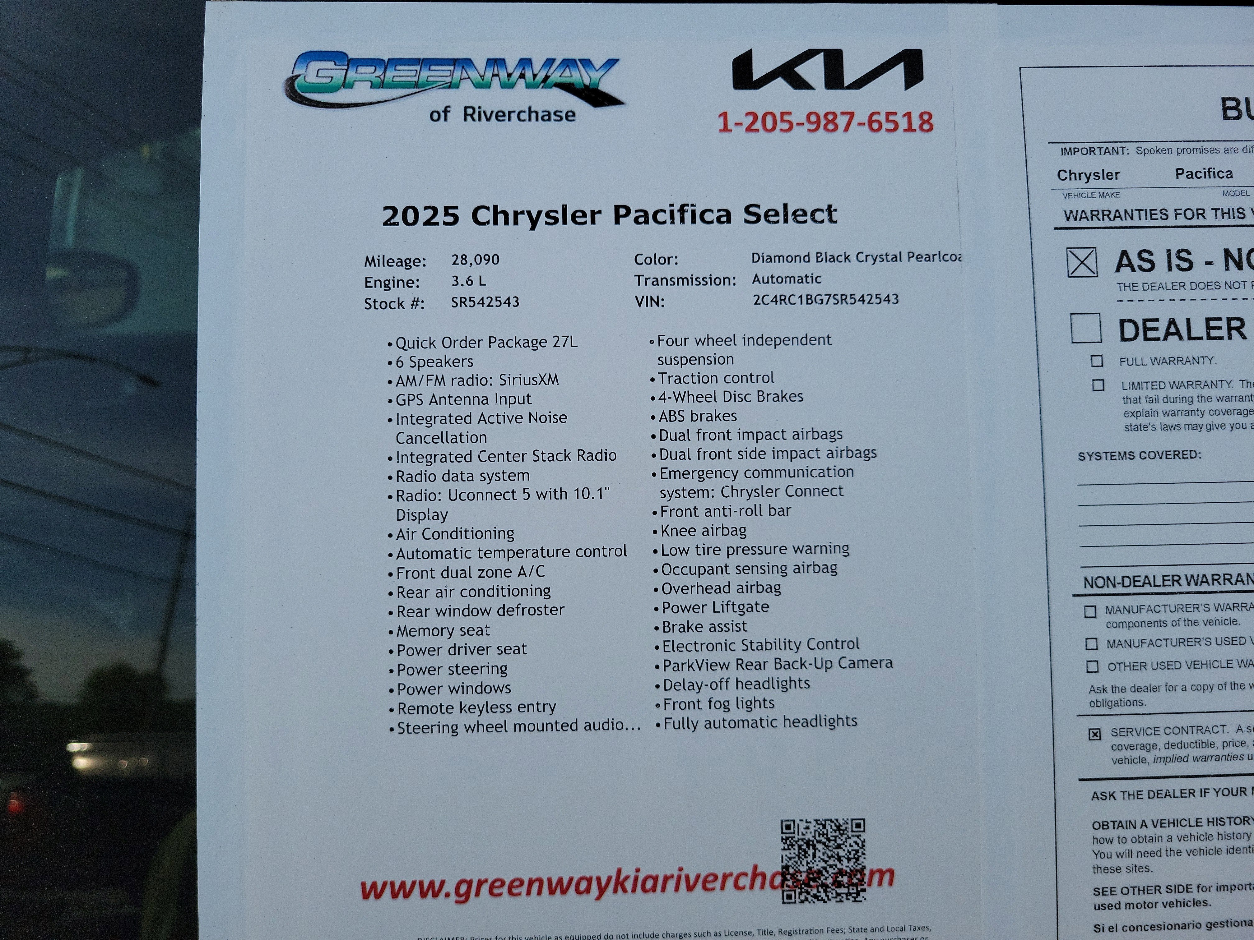 2025 Chrysler Pacifica Select
