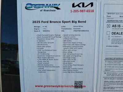 2025 Ford Bronco Sport Big Bend