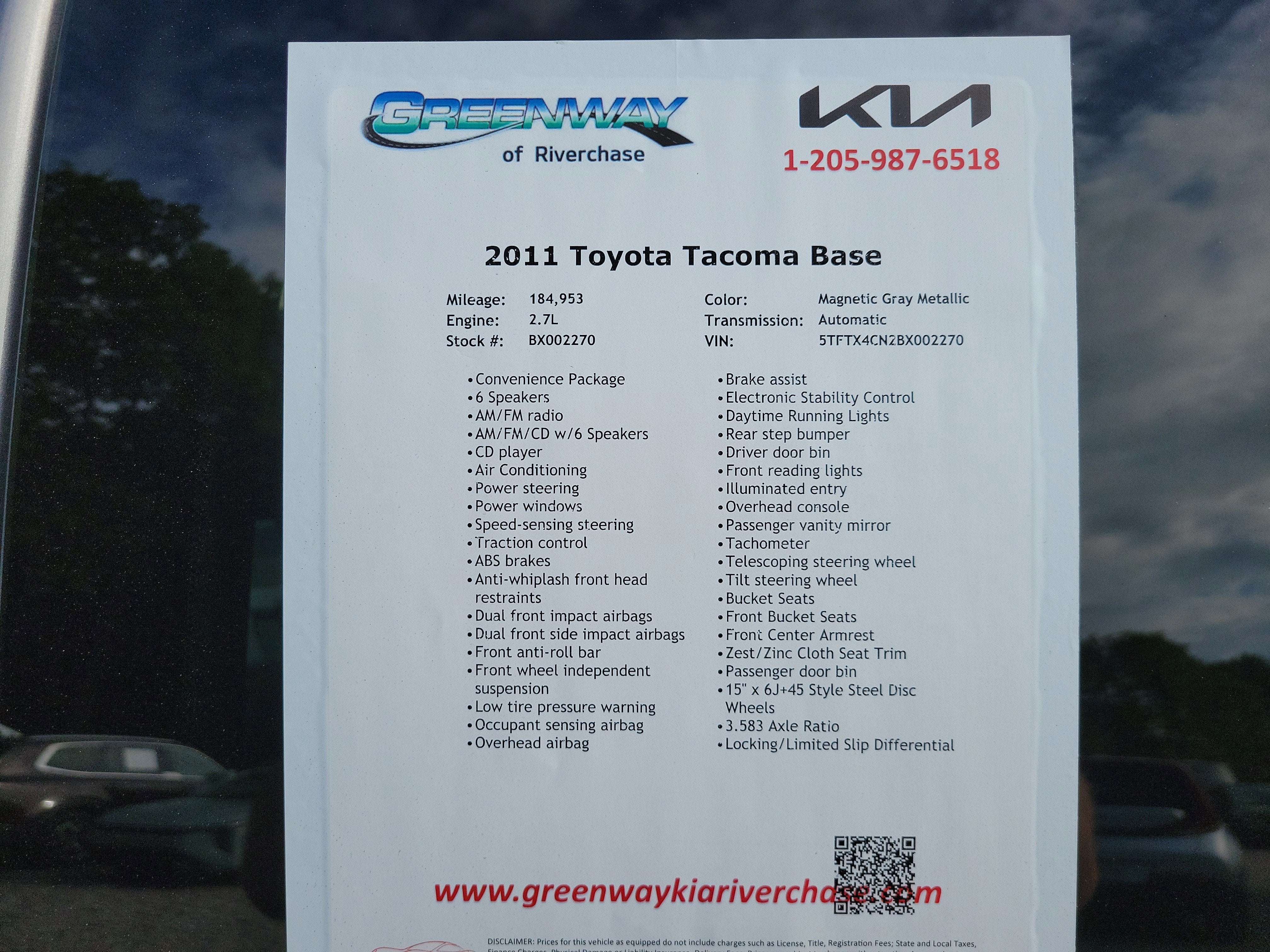 2011 Toyota Tacoma Base