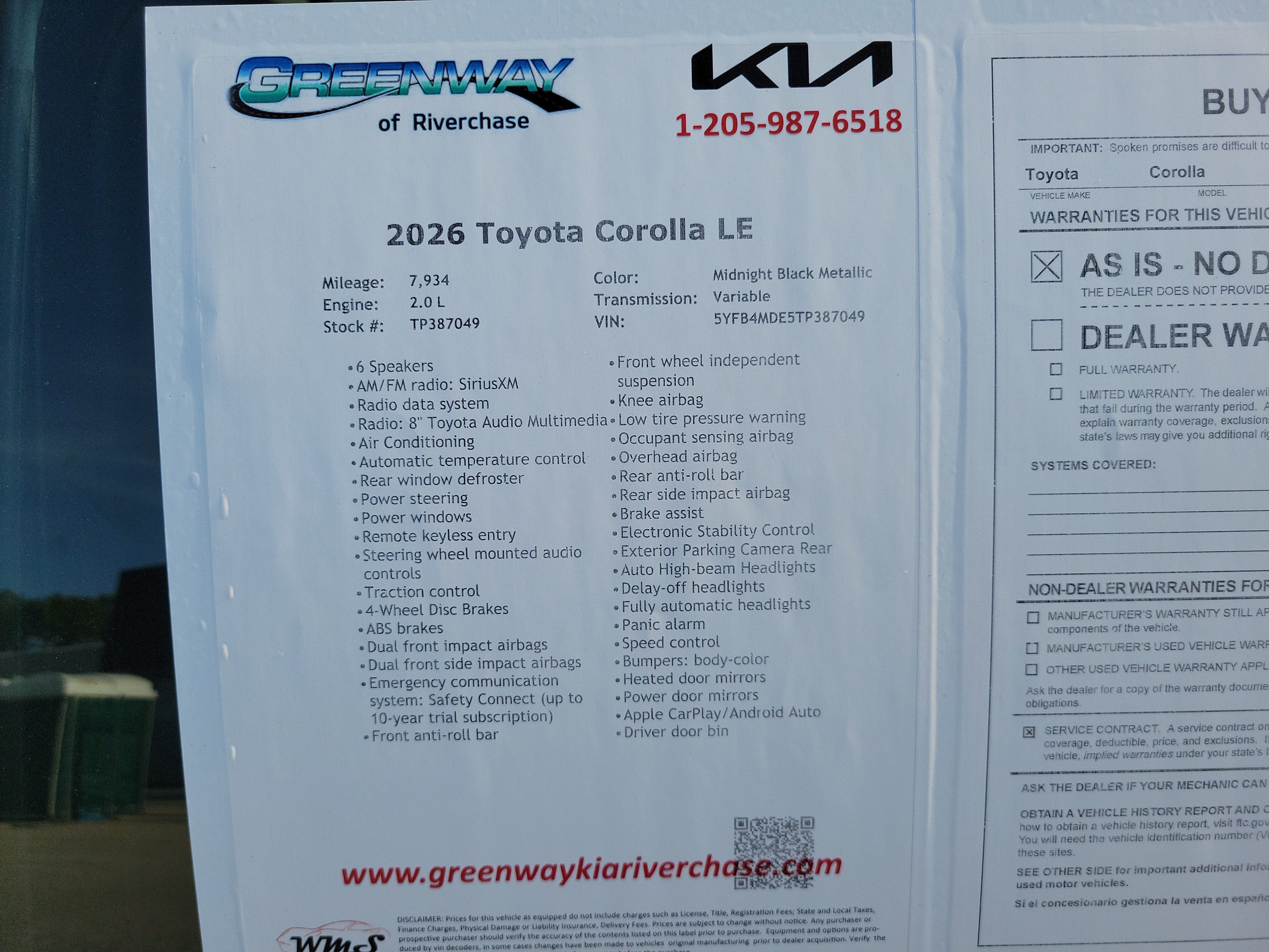 2026 Toyota Corolla LE