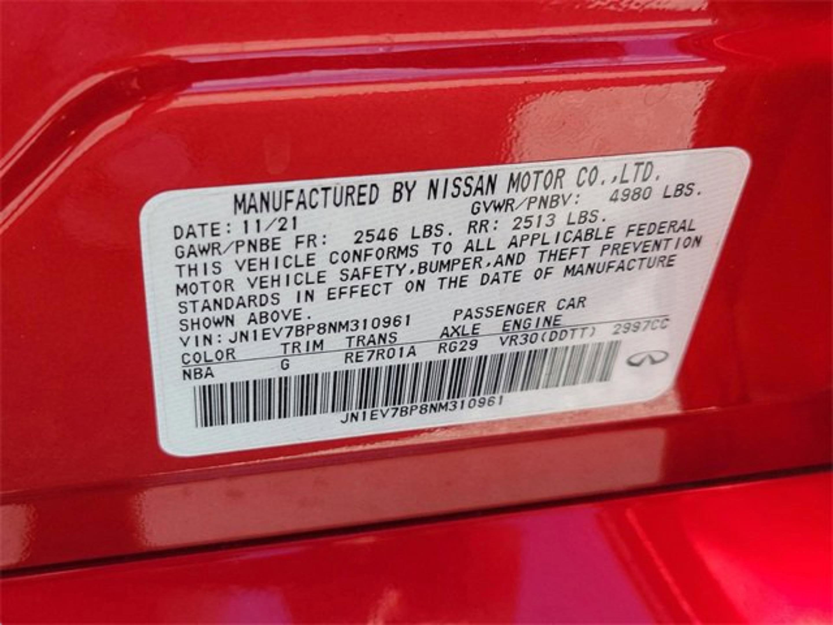 2022 INFINITI Q50 LUXE