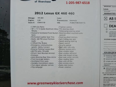 2012 Lexus GX 460 460