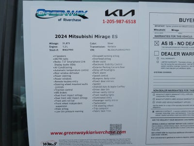 2024 Mitsubishi Mirage ES
