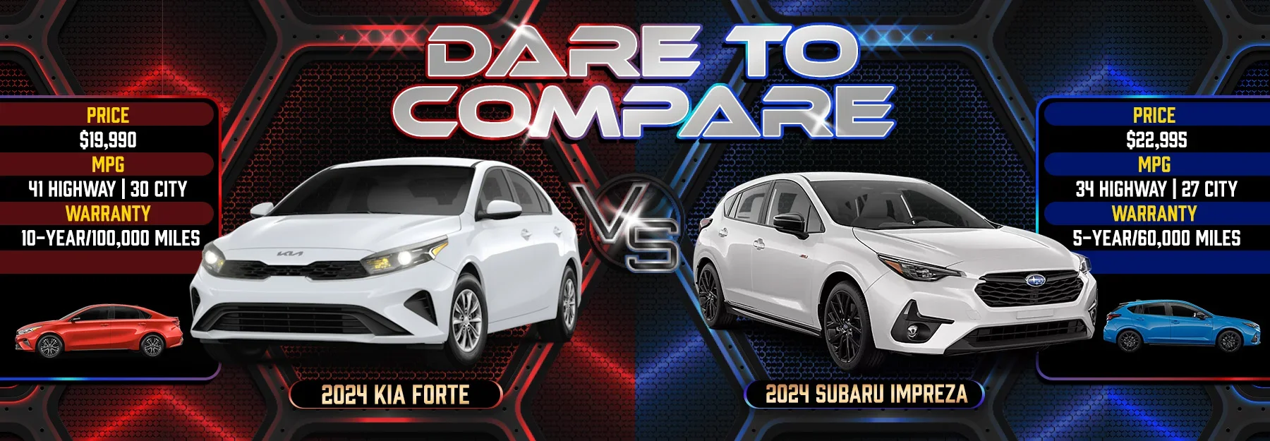 2024 kia forte vs 2024 subaru impreza