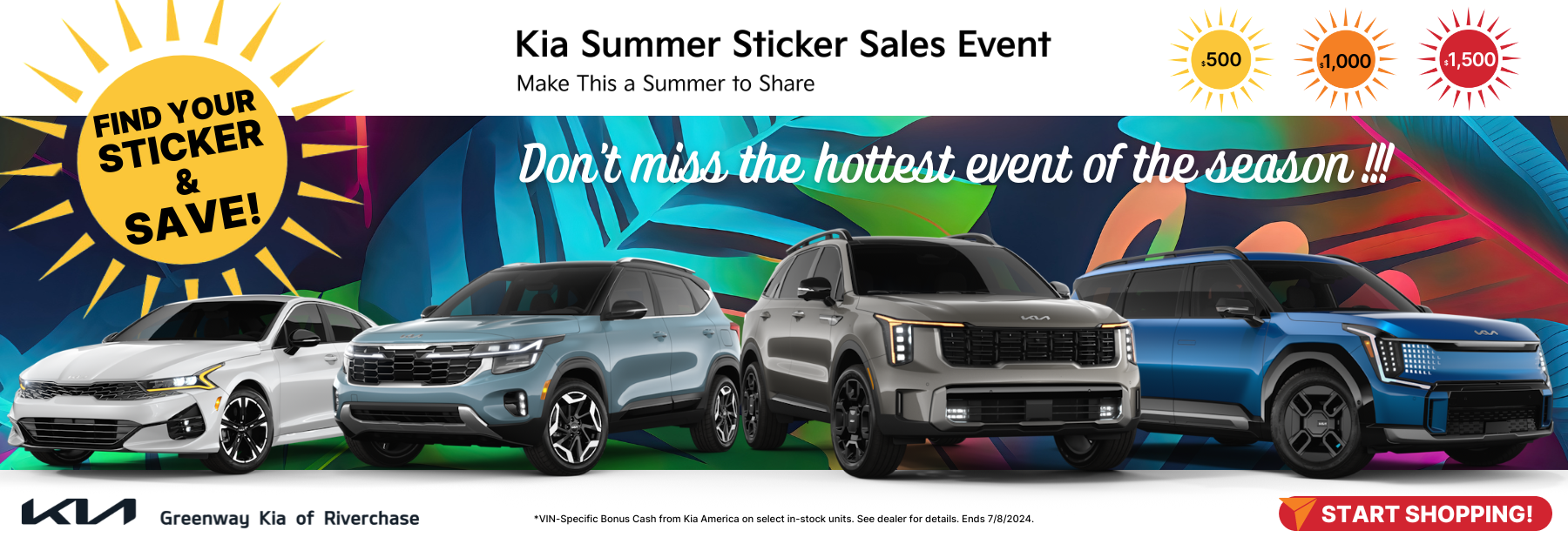 Kia Summer Sticker Sales Event