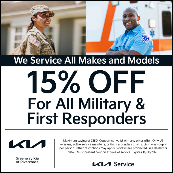 15% Off for Military and First Responders