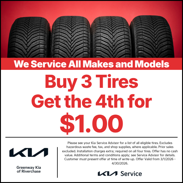 Buy 3 Tires, Get the 4th for $1
