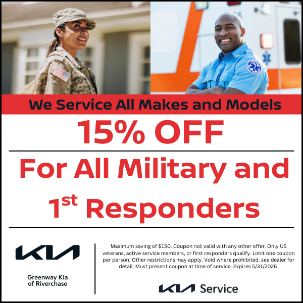 15% Off for Military and First Responders