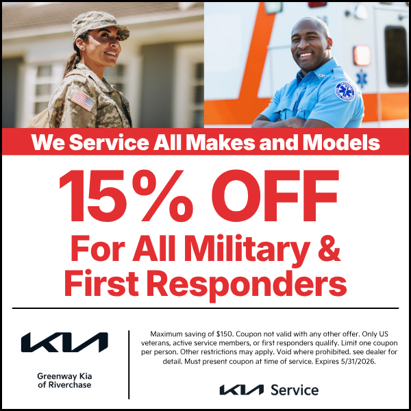 15% Off for Military and First Responders