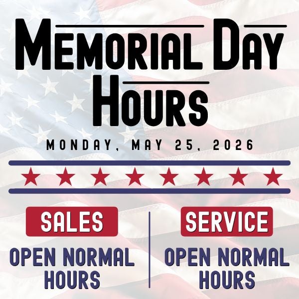 WE ARE OPEN ON MEMORIAL DAY!