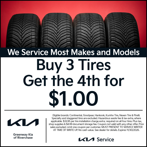 Buy 3 Tires, Get the 4th for $1